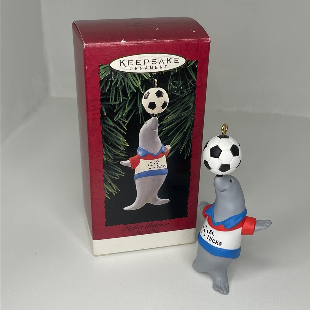 Hallmark Keepsake Ornament Seal with Soccer Ball 1995